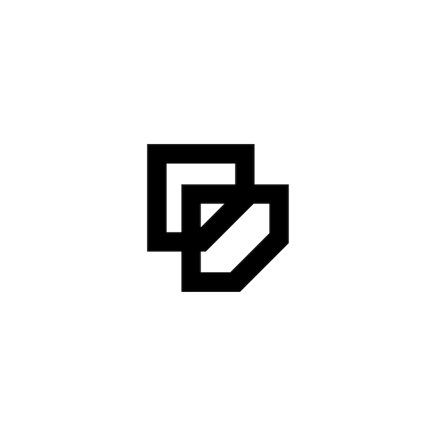 DDモノグラムロゴデザイン文字テキスト名シンボルモノクロロゴタイプアルファベット文字シンプルロゴ
