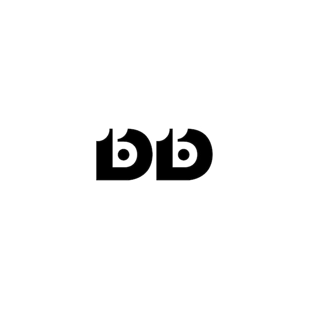 Вектор dd монограмма дизайн логотипа буква текст имя символ монохромный логотип алфавит персонаж простой логотип