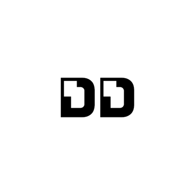 DDモノグラムロゴデザイン文字テキスト名シンボルモノクロロゴタイプアルファベット文字シンプルロゴ