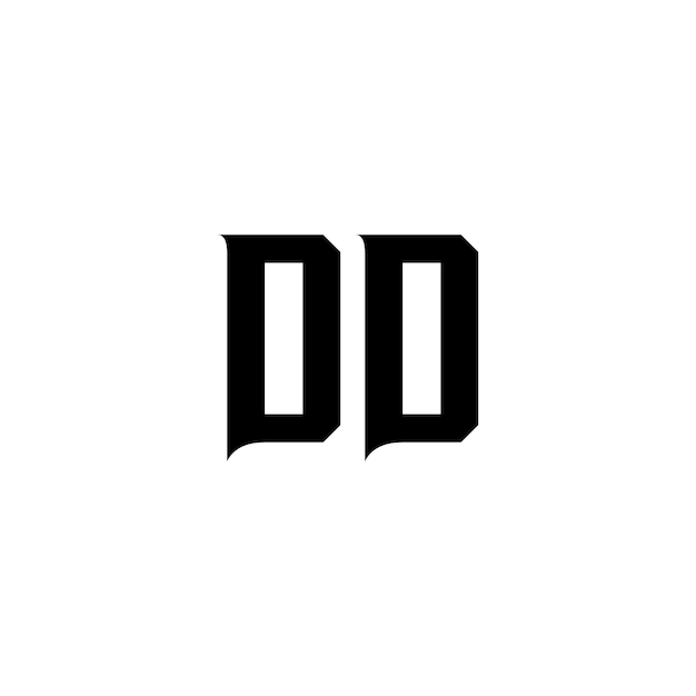 DDモノグラムロゴデザイン文字テキスト名シンボルモノクロロゴタイプアルファベット文字シンプルロゴ