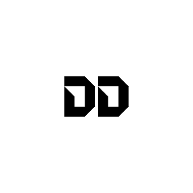 DDモノグラムロゴデザイン文字テキスト名シンボルモノクロロゴタイプアルファベット文字シンプルロゴ