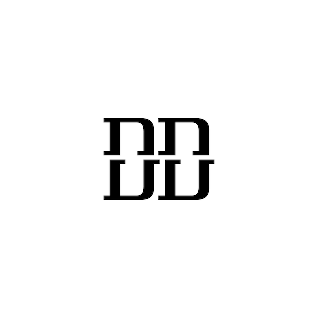 Vector dd monogram logo ontwerp brief tekst naam symbool monochroom logo alfabet karakter eenvoudig logo