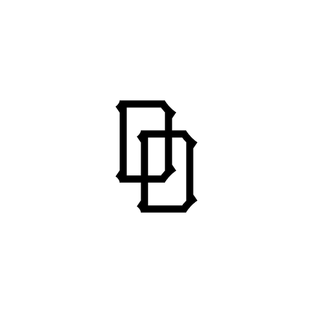 Vector dd monogram logo ontwerp brief tekst naam symbool monochroom logo alfabet karakter eenvoudig logo