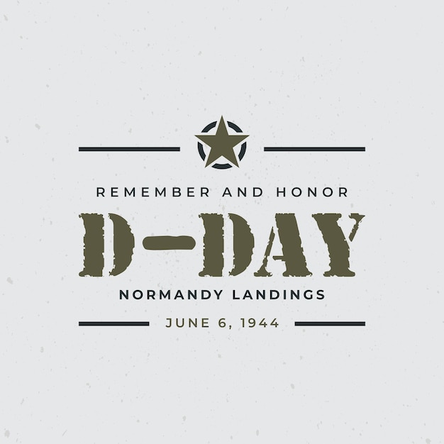 Vector dday memorial celebrations design template