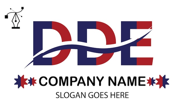 Vector dde letter logo