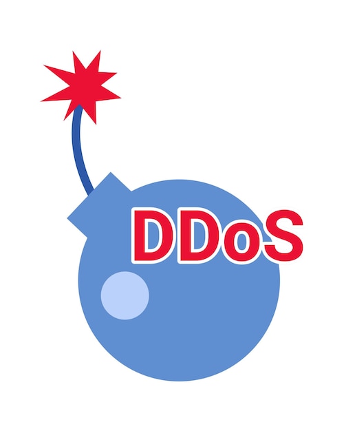 Векторная иллюстрация значка ddos-атаки