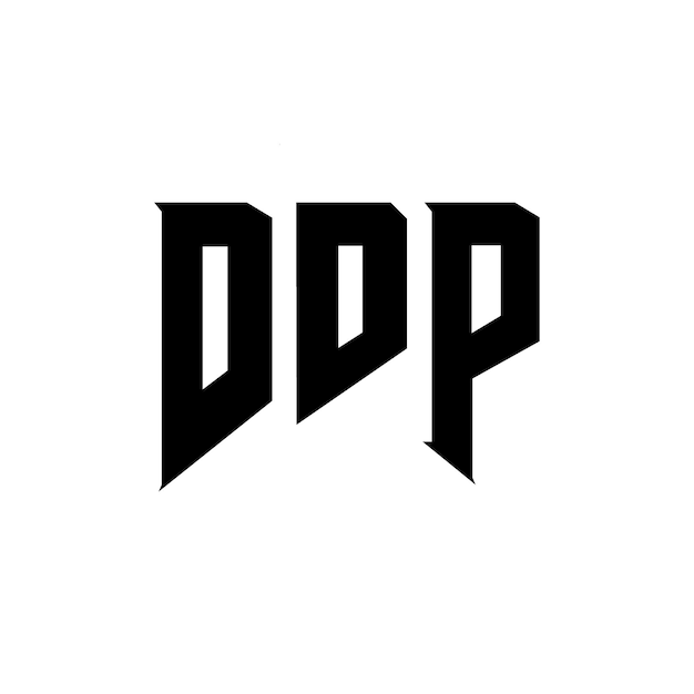 DDP letter logo ontwerp voor technologiebedrijf DDP logo ontwerp zwarte en witte kleurencombinatie DDP logo DDP vector DDP ontwerp DDP icoon DDP alfabet DDP typografie logo ontwerp