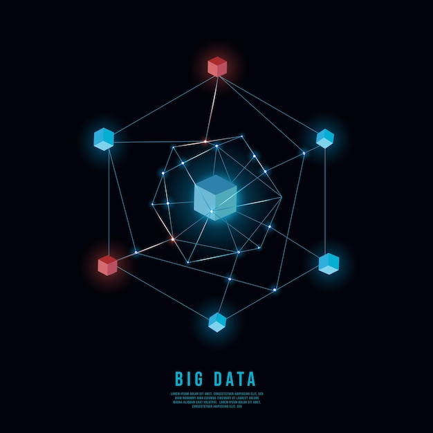 De abstracte achtergrond van metaverse en big data