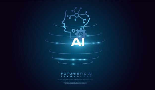 De achtergrondconcept van de kunstmatige intelligentie robot visueel netwerk abstract van de AI-concept achtergrond sjabloon Vector illustratie