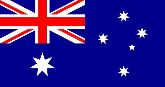 De Australische vlag met origineel RGB-kleur vectorillustratieontwerp