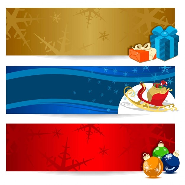 De banners van Kerstmis