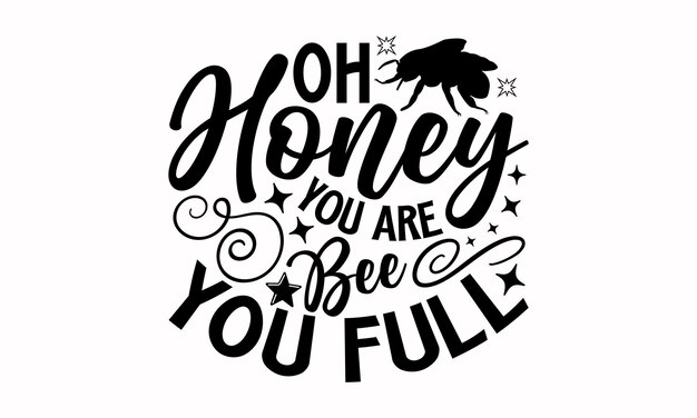 De Bee Svg typografie Tshirt Design handgemaakte kalligrafie vectorillustratie