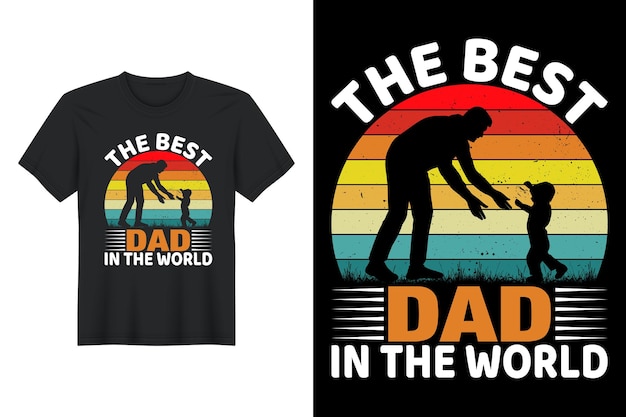 De beste vader ter wereld t-shirtontwerp vaderdag t-shirtontwerp