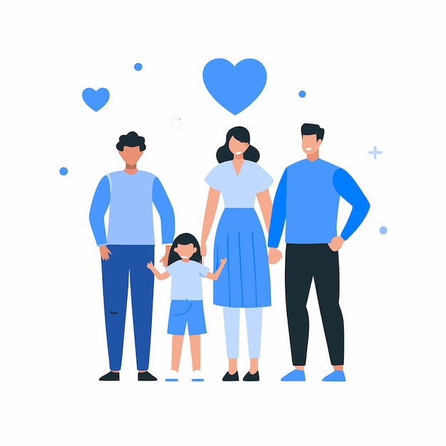 De betekenis van het gezin Een hartelijke en liefdevolle illustratie