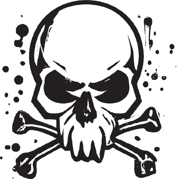 De Bone Zone Skull Icon Design Vector