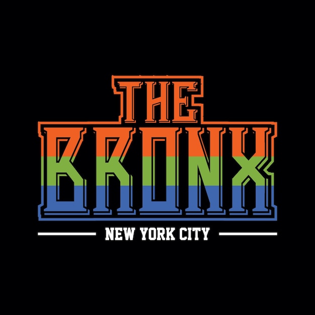 De bronx new york city typografie voor print t-shirt premium vector