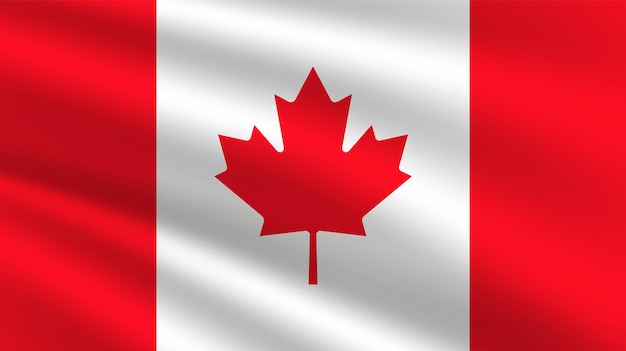 Vector de canadese vlag zwaaien.