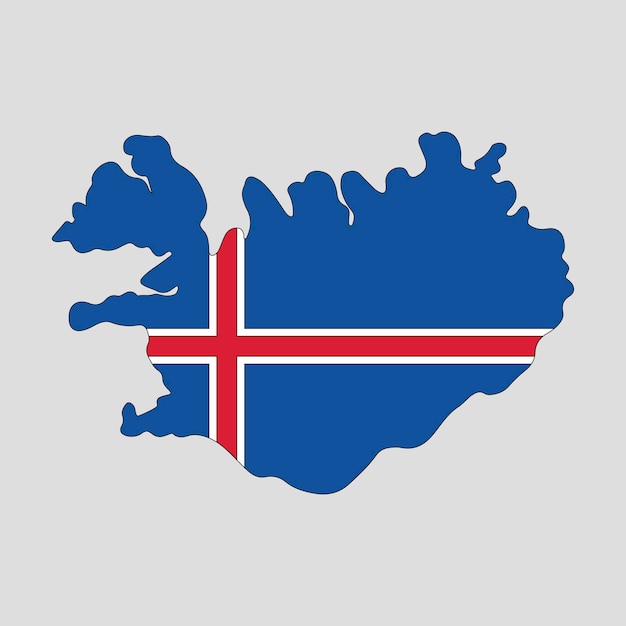 De contourkaart van het land van IJsland. Vector illustratie