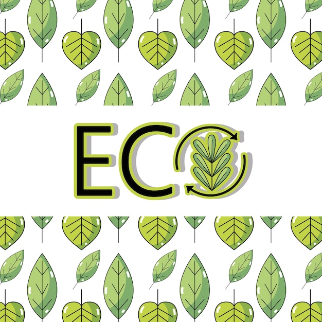 Vector de ecologie verlaat achtergronddecoratieontwerp