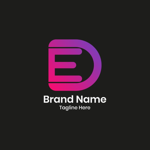 de ed logo design