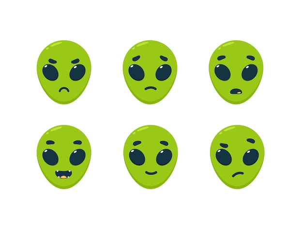 De emoticon van groene alien - Feedback emoticon smiley.