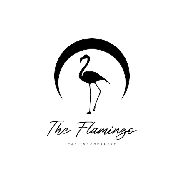 De flamingo logo ontwerp inspiratie Flamingo logo sjabloon vectorillustratie