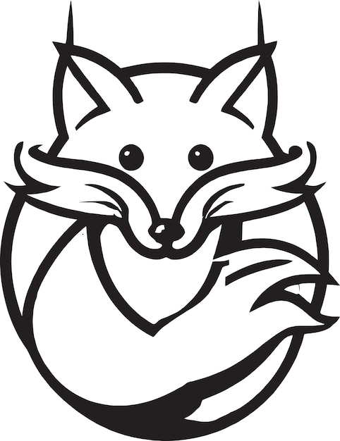 De Foxy Trickster Een vector grafisch icoonontwerp