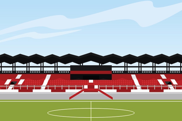 De gebouwen van voetbalstadions. stadion lijntekening illustratie vector. voetbalstadion schets vector