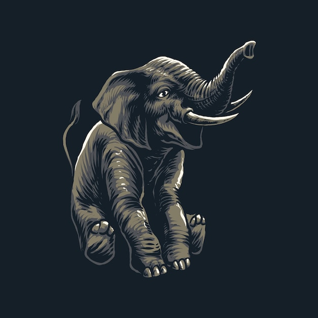 De gelukkige olifant illustratie vector