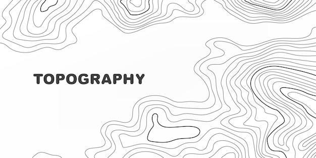 De gestileerde topografische kaartillustratie