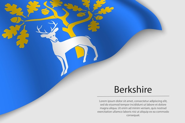 De golfvlag van Berkshire is een graafschap van Engeland Banner- of lintvectorsjabloon