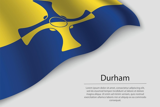 De golfvlag van Durham is een graafschap van Engeland Banner- of lintvectorsjabloon