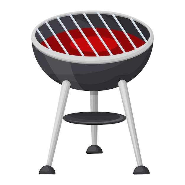 Vector de grill vectorillustratie op een witte achtergrond