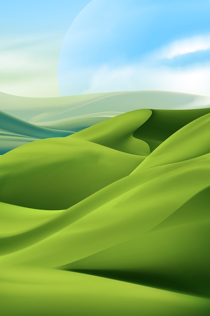 Vector de groene duinen