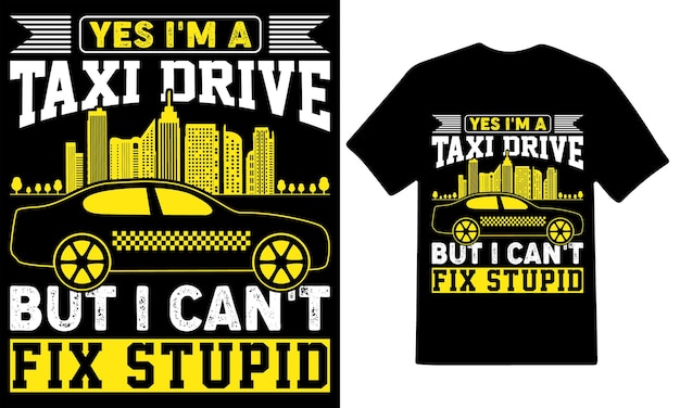 De grootste taxichauffeur tshirt ontwerp sjabloon in vector