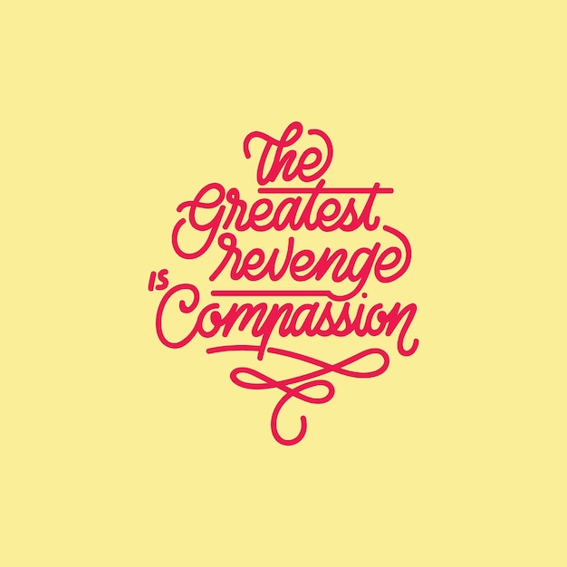 De handlettering typografie van The Greatest Revenge