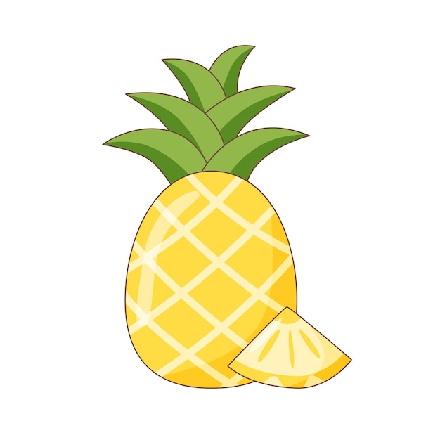 De hele ananas en zijn slicex9xA