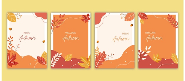De herfst laat vlakke achtergrondpapier achter.