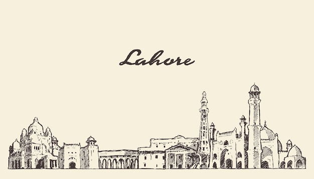 De horizon van Lahore, Punjab, Pakistan