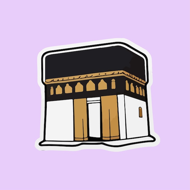 De Kaaba Sharif stickers vector afbeelding