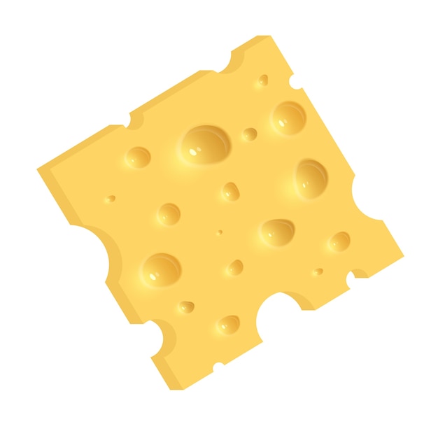 De kaas. Illustratie geïsoleerd