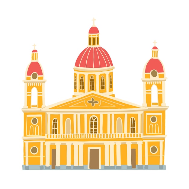 De kathedraal van Granada Nicaragua icoon van de koloniale stad