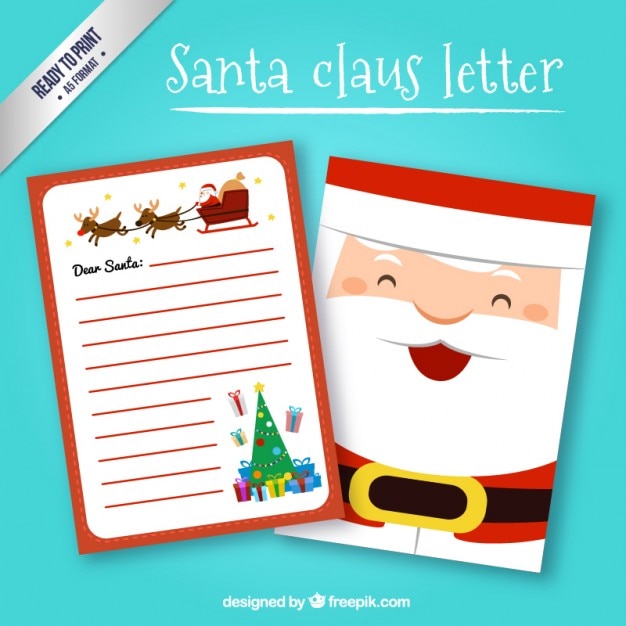 Vector de kerstman brief in grappige stijl