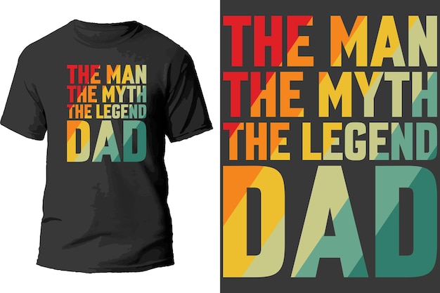 De man de wiskunde het legende papa t-shirtontwerp.