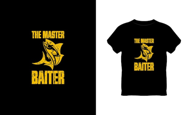 De master baiter typografie t-shirt design premium vector