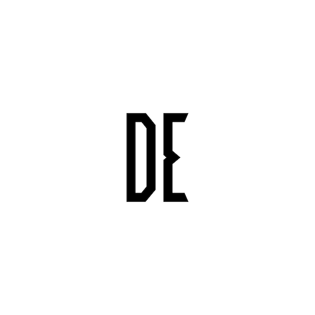 DE monogram logo design letter text name symbol monochrome logotype alphabet character simple logo