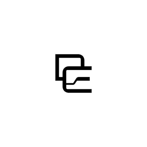 DEモノグラムロゴデザイン文字テキスト名シンボルモノクロロゴタイプアルファベット文字シンプルロゴ