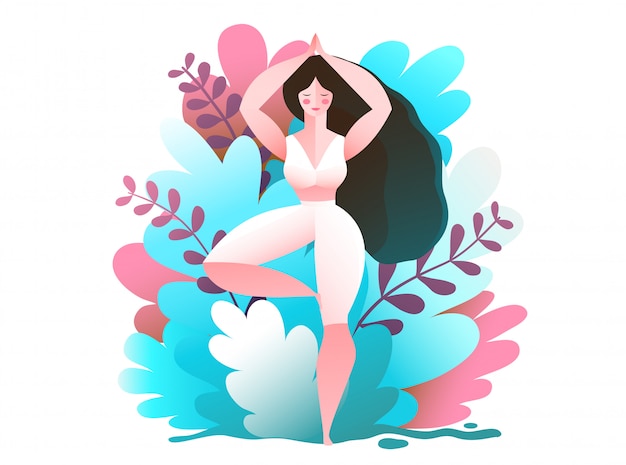 De mooie de Yogaboom van de Vrouwenpraktijk stelt in Aard