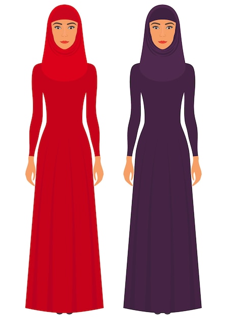 De mooie moslimvrouw in een hijab Arabische vrouwen traditionele kleding moslimvrouwen