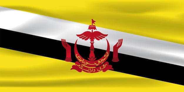 De nationale vlag van Brunei Darussalam